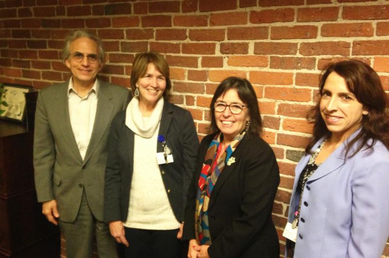 (Photo by Richard Asinof) L-R: Pano Yeracaris, CTC chief clinical strategist; Susanne Campbell, CTC Senior Project Director; Debra Hurwitz, CTC executive director; and Linda Cabral, CTC SBIRT/CHT Project Manager